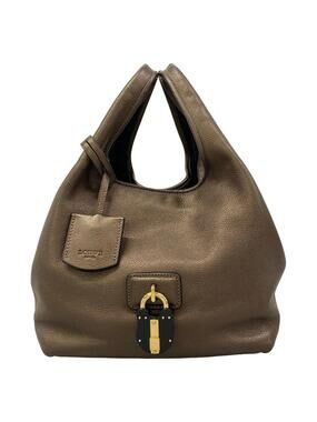 Loewe Calle Khaki Leather Handbag #378052L80B